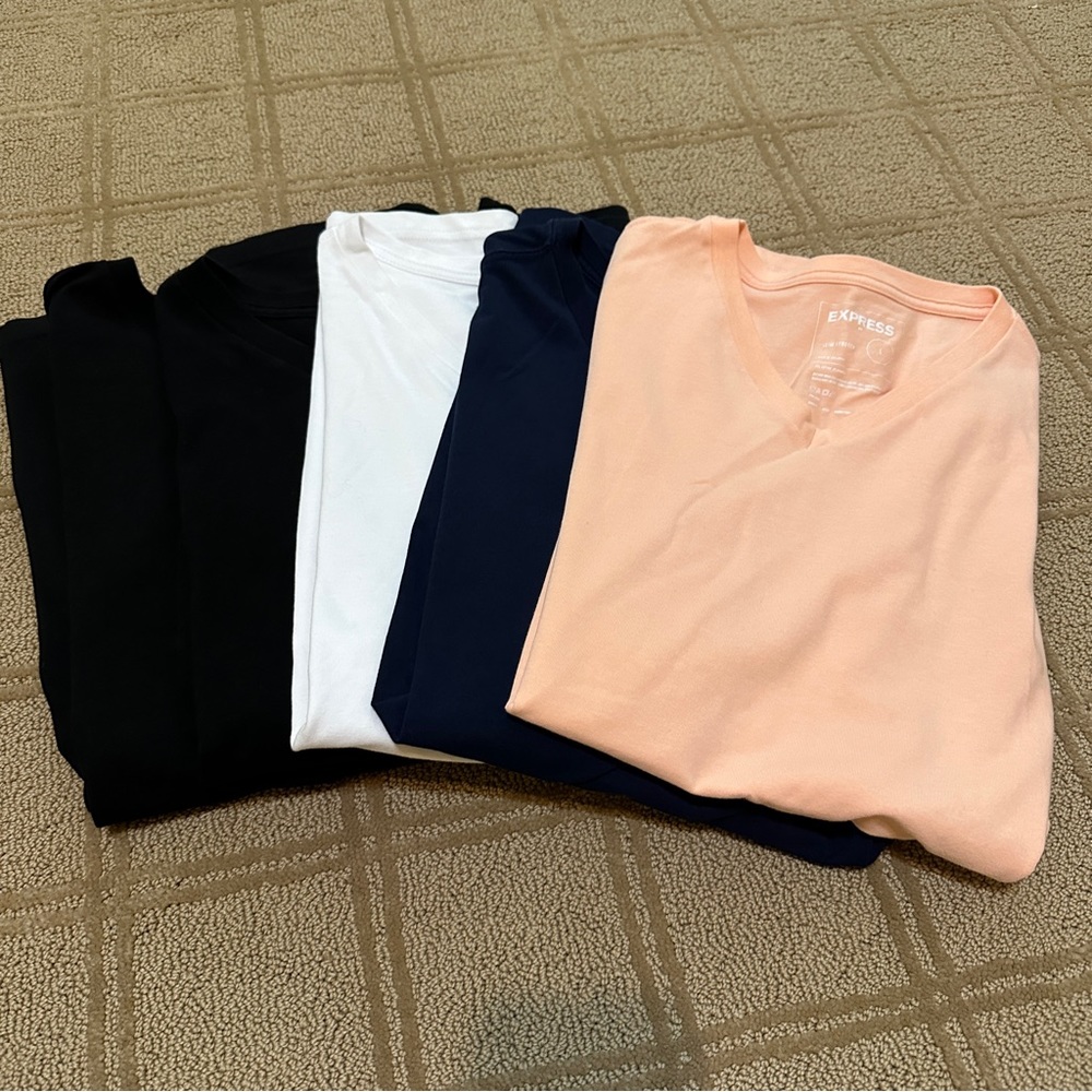 5 Express Men’s V Neck T-shirts Size Large